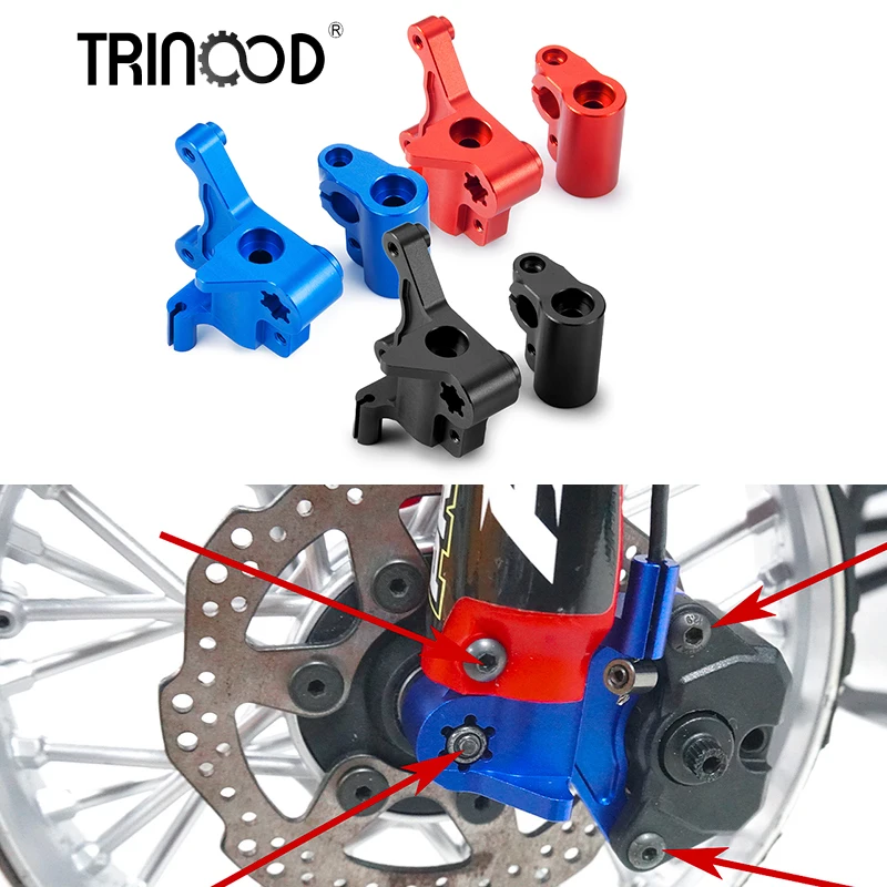 TRINOOD Aluminum Alloy Front Fork Lug Kit For 1/4 RC Motorcycle Promoto-MX Upgrade Accessories
