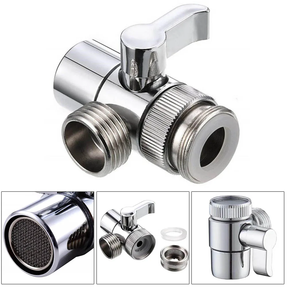 Faucet Diverter Kitchen/bathroom Hardware Part Shower Basin Basin Faucet Diverter Valve One-in-two-out Water Divider Switch