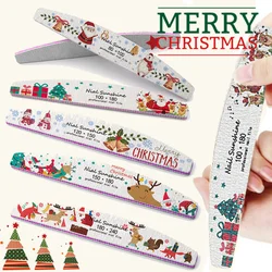 Christmasd Nail Files Double-Sided Manicure Gel Nails Home Salon Washable Nail Gel Remove Polish Buffer Boards Yearsnew Files