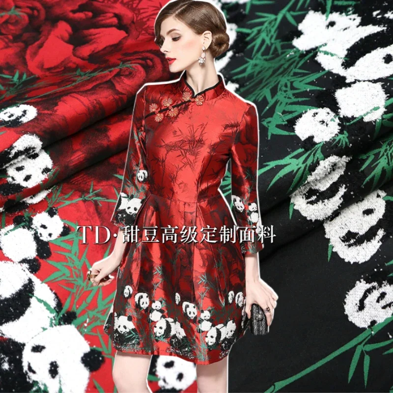 

Окрашенная в пряжу парчовая жаккардовая ткань, плюшевое платье с пандой, одежда, европейский бренд, модный дизайн, шитье, оптовая продажа, материал, ткань на метр