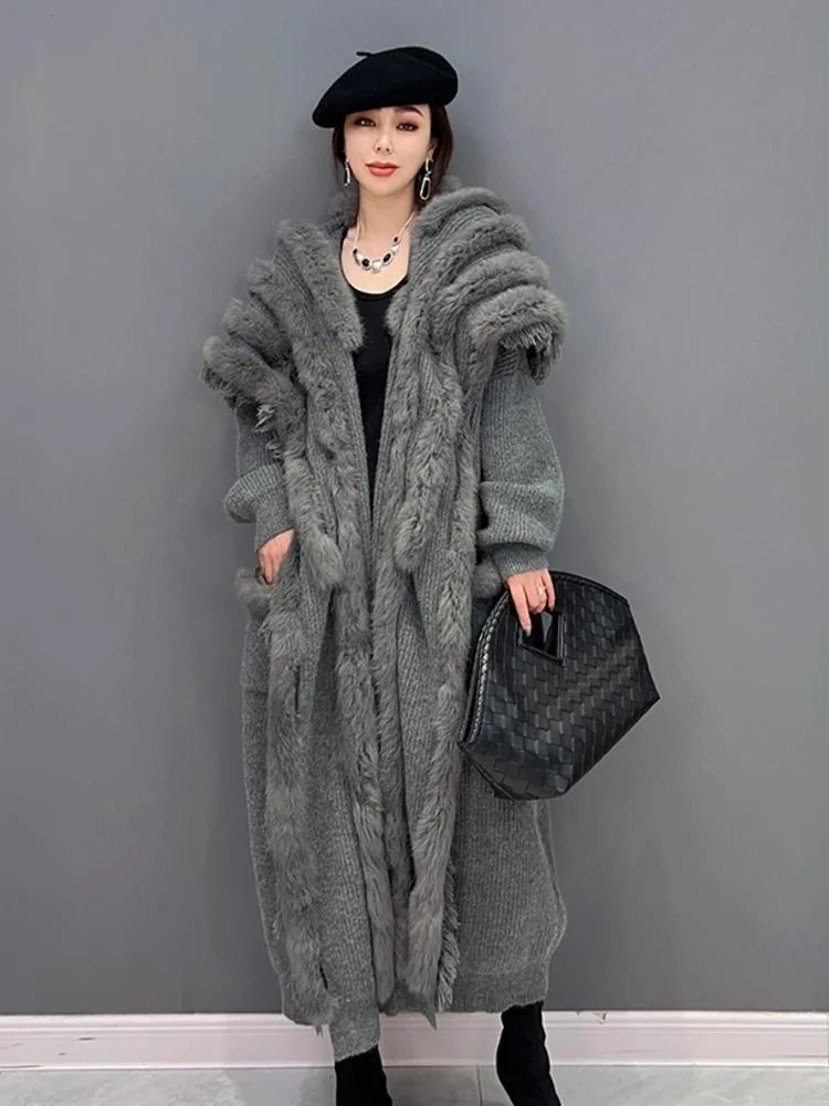 Korean Fashion Thicken Plush Coat 2025 Spring New Light Knitted Elegant Chic Women's Outwear Clothing Sweater кофта женская