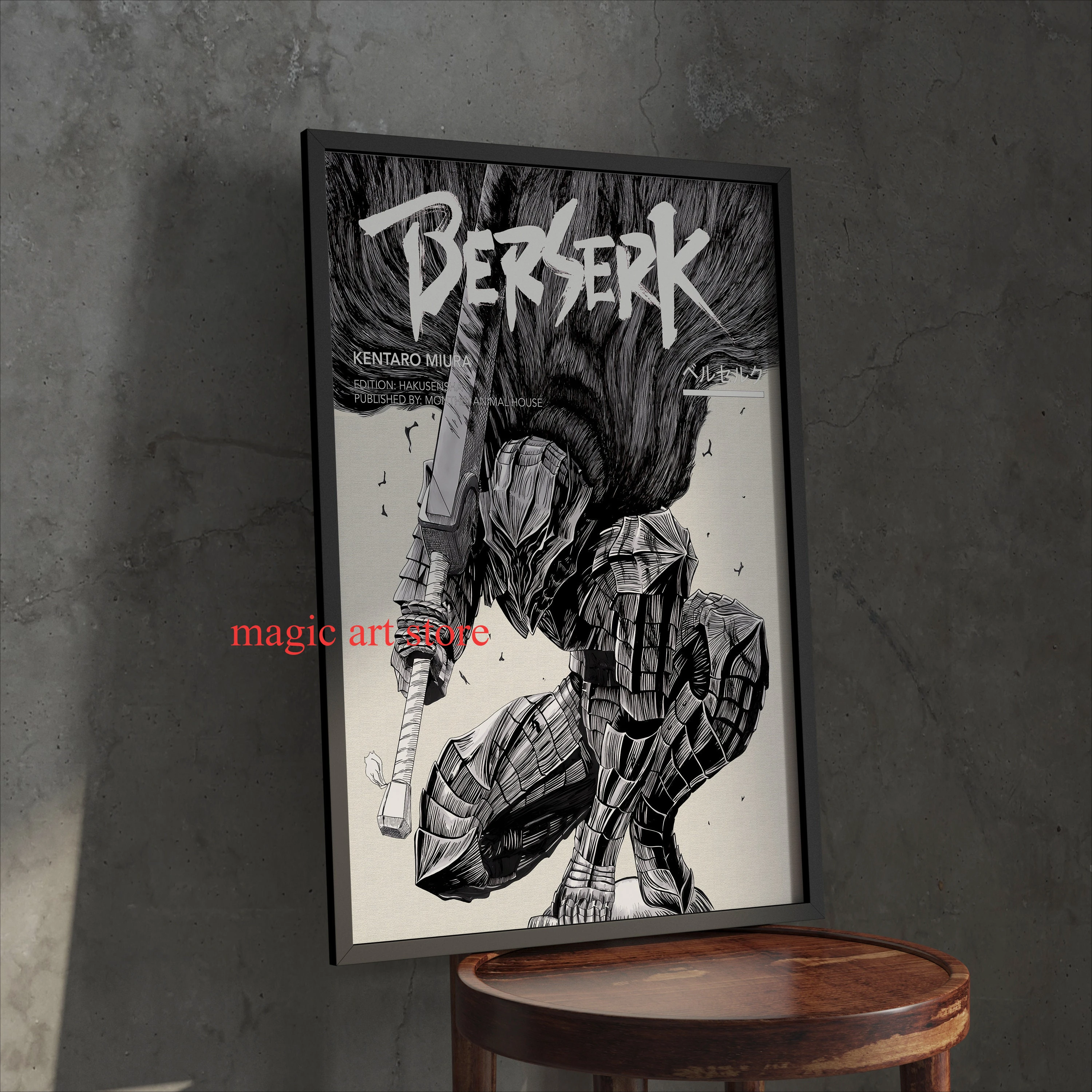 Vintage Minimalist Gothic Manga Anime Berserk Art Poster Canvas Painting Wall Prints Picture for Living Room Home Decor Cuadros