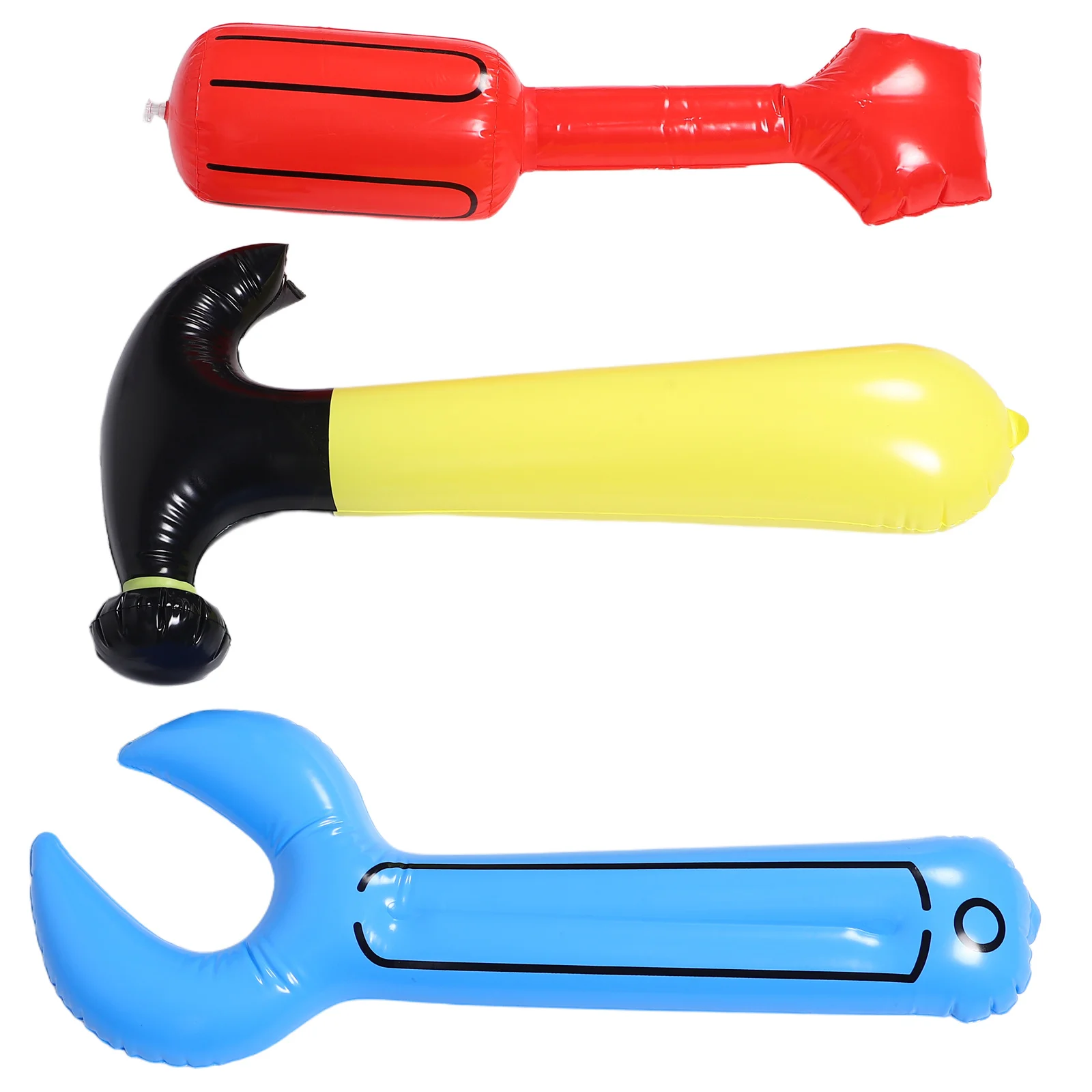 Ensemble d'outils gonflables, clé à marteau, tournevis, fournitures de Construction de fête d'anniversaire, accessoires de jeu de rôle, marteau à maillet gonflable
