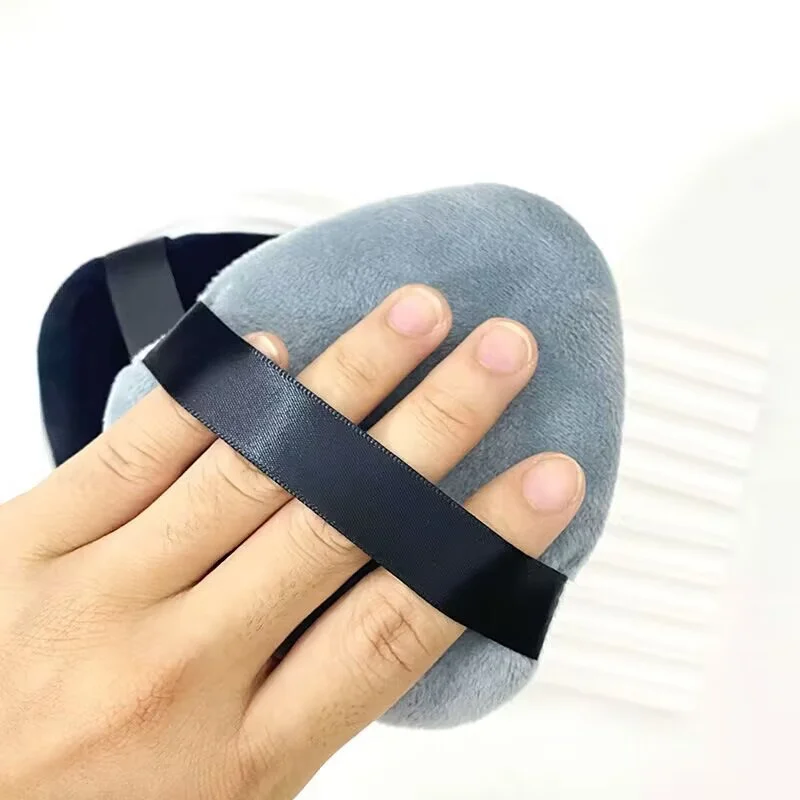 Large Drop Shape Velvet Powder Puffs Setting Loose Powder Flocking Soft Cosmetic Triangle Pointed Makeup Tool Cosmestic Puffs