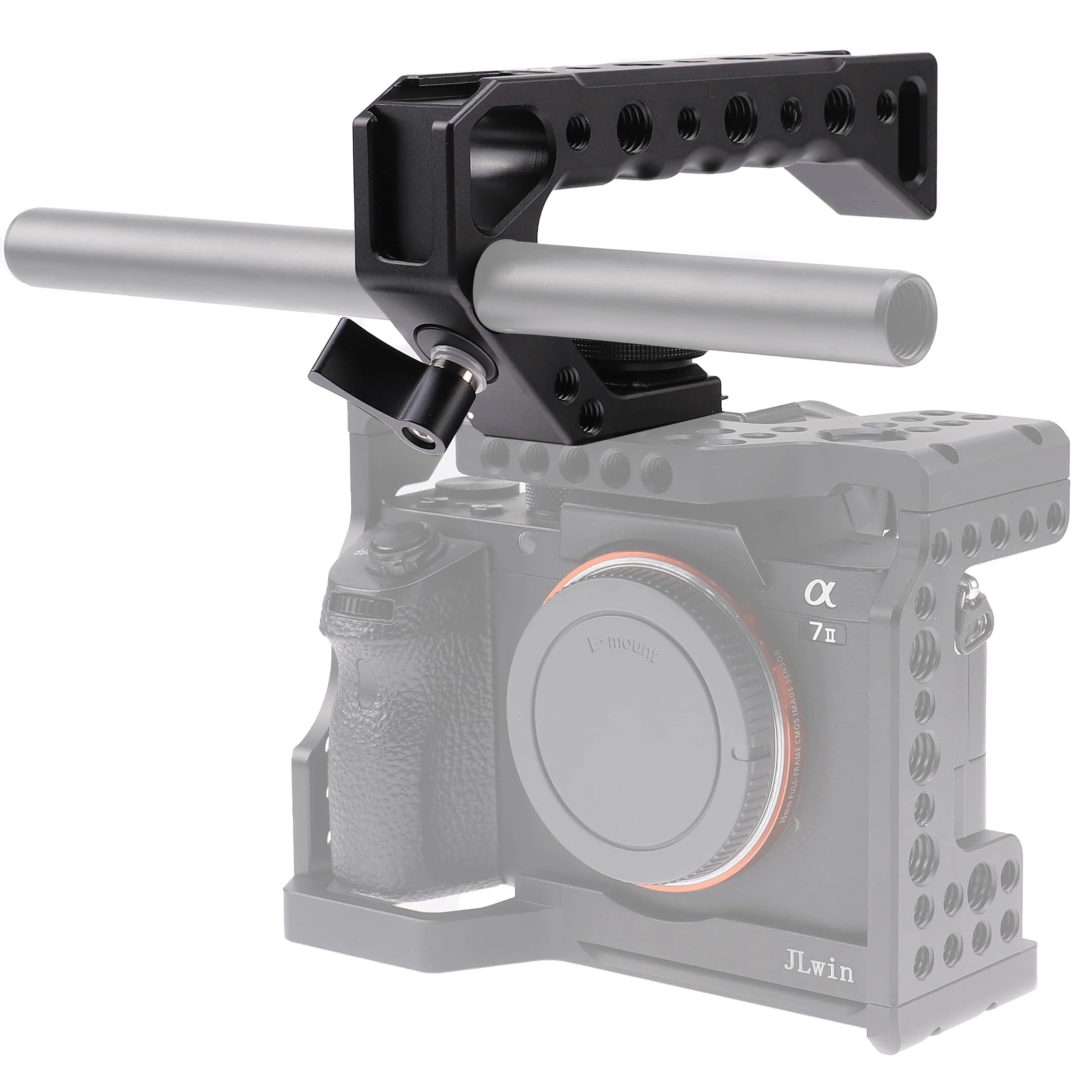 Impugnatura superiore per fotocamera DSLR per Sony Canon Nikon Panasonic Camera Cage Rig 1/4 3/8 fori Cold Shoe ARRI Thread Mount Handgrip