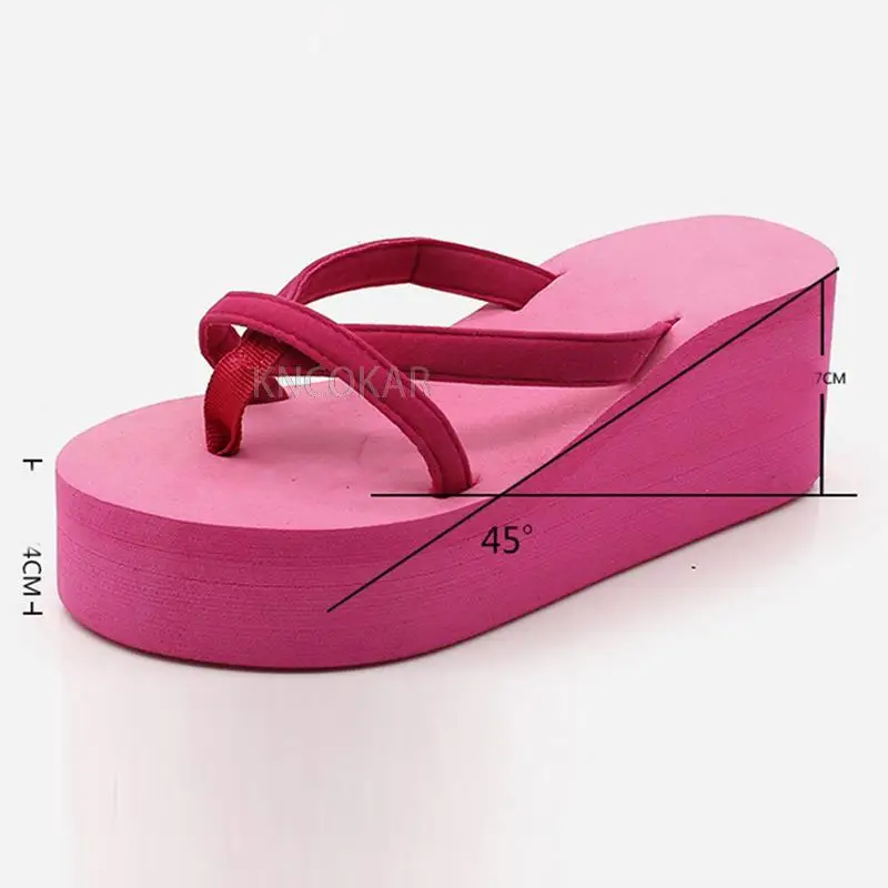 High Heels Slippers Summer Shoes For Women 2022Comfortable Simple Solid Color Women Sandals Platform Slippers