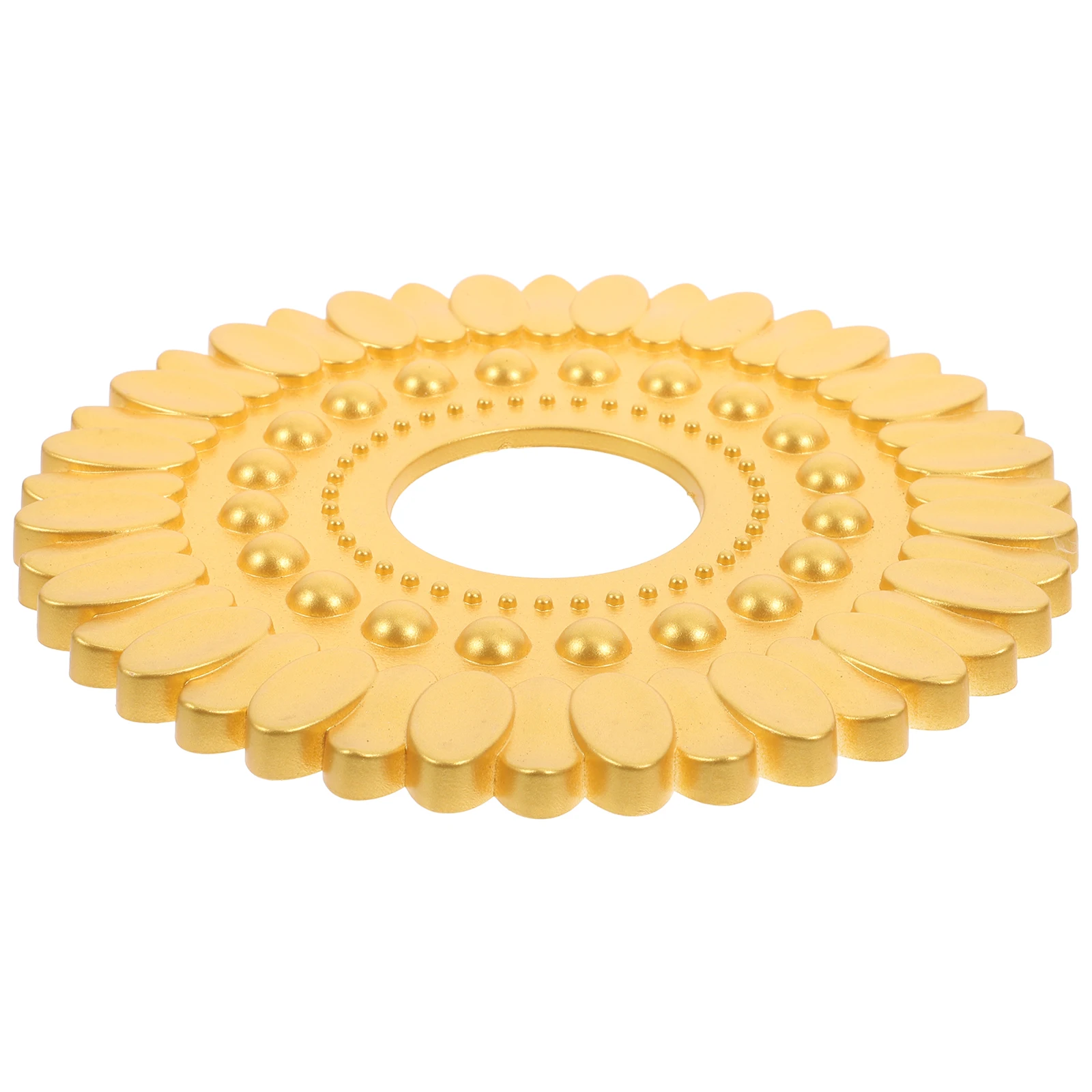 

European Style Solid Medallion Decorative Round Light Mounting Plate Material Stone Look Easy Diy Installation Living