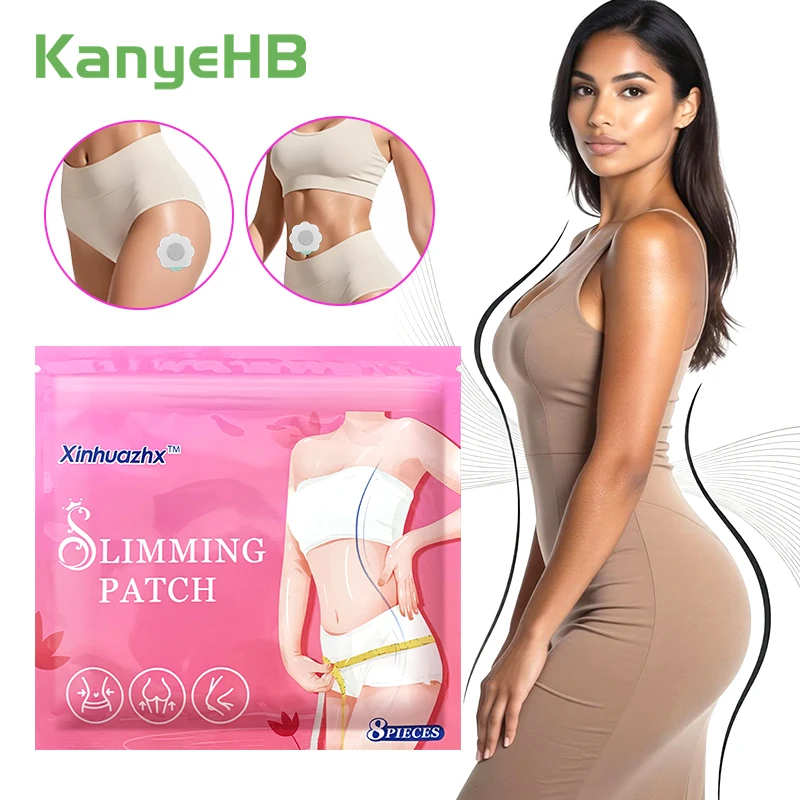 8pcs=1bag Acupoint Slimming Patch Burn Fat Weight Loss Plaster Accelerate Metabolism Navel Weight Loss Patch Plant Extract H141