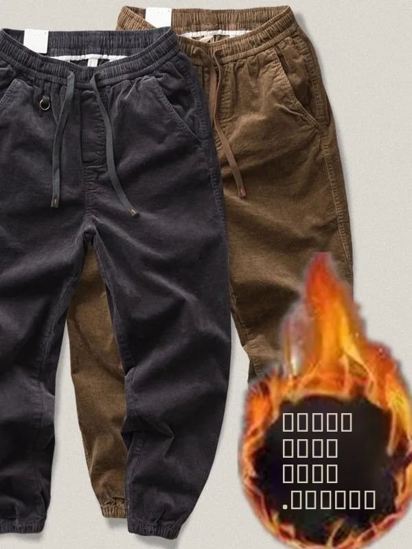 

Мужские рабочие брюки: модные вельветовые повседневные брюки, новинка зимы, утепленные брюки на флисе, свободный крой, американский стиль