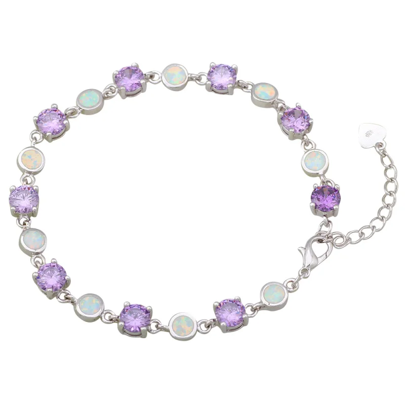 

JLB260 Purple\Pink Bracelet Graceful Style Opal Jewelry for Gifts, Anniversary Wholesale Price