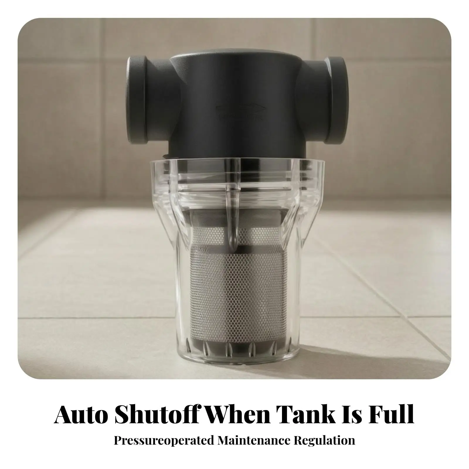 Compact L Shaped Float Control Valve Water Strainer with Clear Cup for Inlet Line Protection