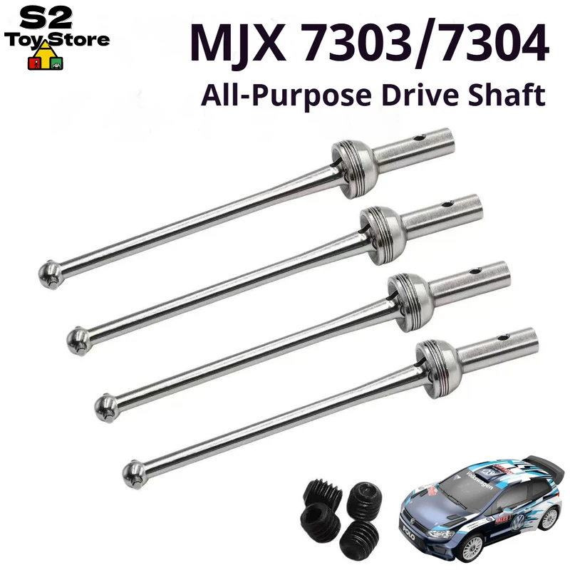 

Универсальный приводной вал MJX из высокоуглеродистой стали, передний и задний, совместим с MJX 7303 7304, запасные части для радиоуправляемых машин, XC10410 W283