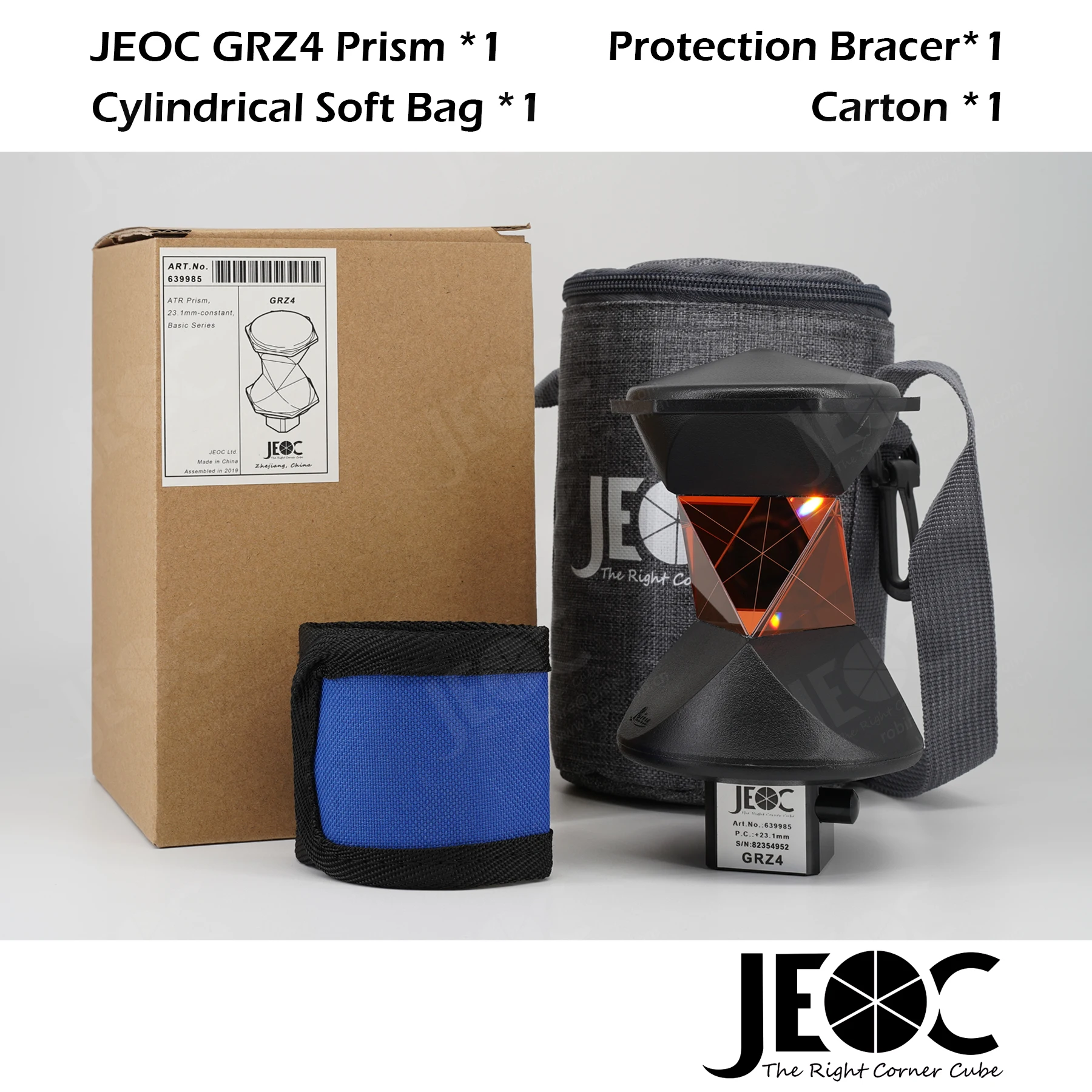 JEOC GRZ4, Prisma reflectante de 360 grados para Leica ATR Estación total Prisma Topografía Refletor Accesorios topográficos