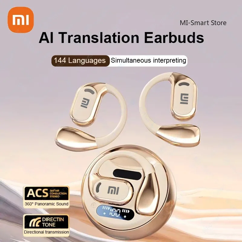 Xiaomi Wireless Language Translation Earbuds M76/M62 Bluetooth-Compatible Translation Earphones Long Battery for Travel Business