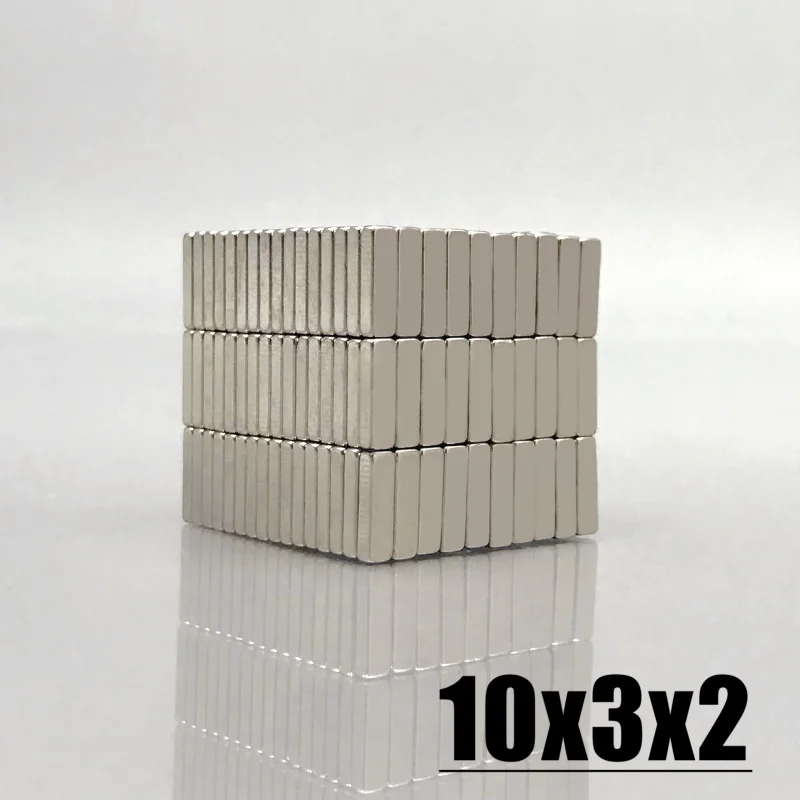 20/50/100Pcs Neodymium Material Size 10*3*2 mm NdFeB N35 Magnets Strong magnet 10x3x2mm Magnetic Materials Imanes 10mmx3mmx2mm