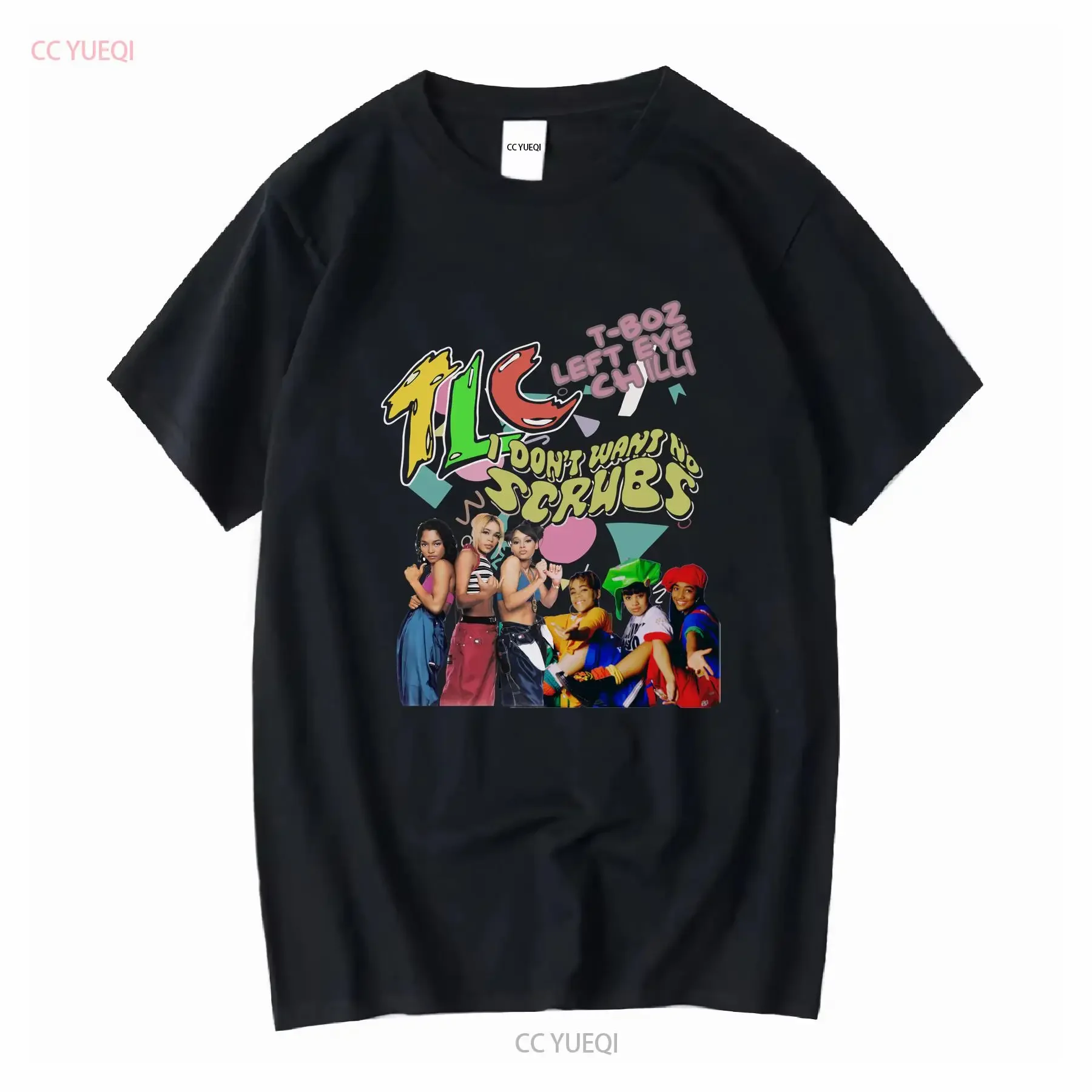 Inspired T Shirt TLC i don't want no scrubs girl group gift for fan TE6526 long sleeves vintage Washed graphic Slightly
