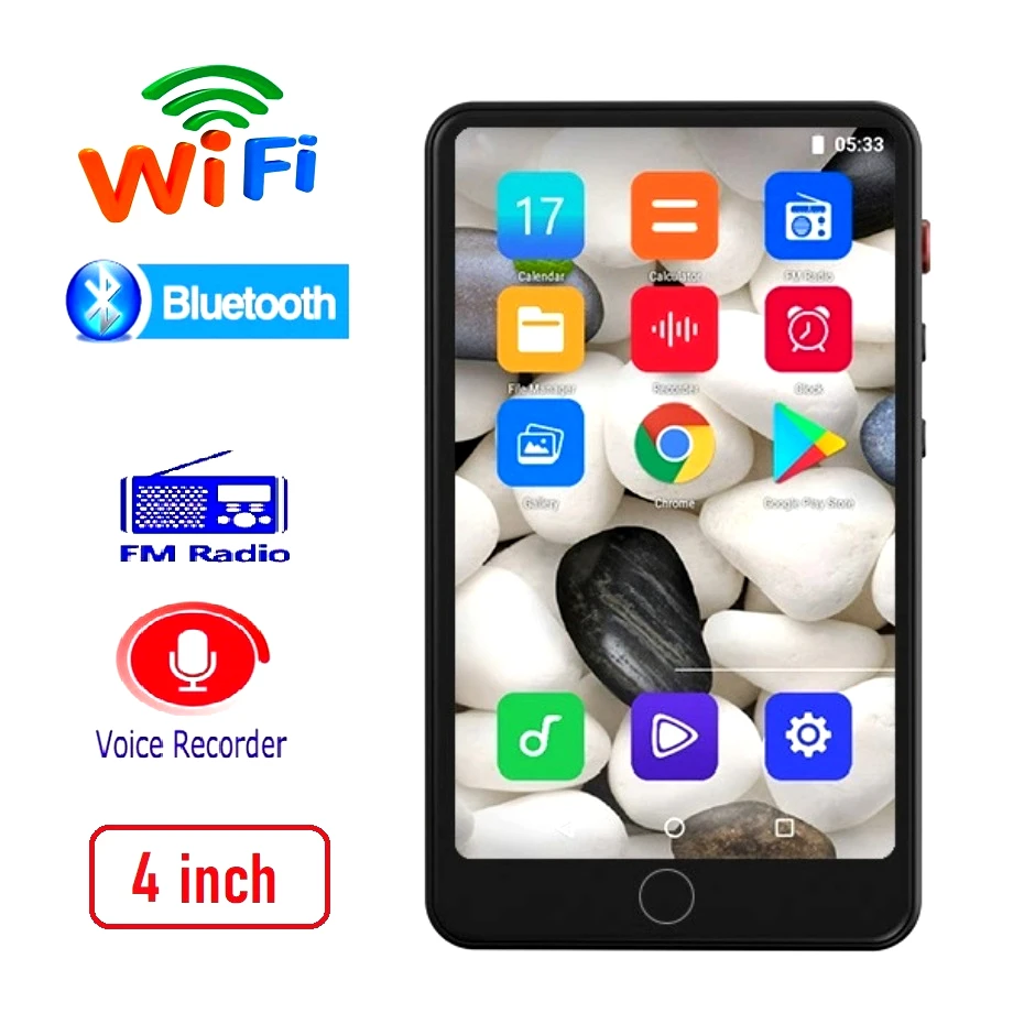 

Android Wifi Mp4 Player Full Touch Screen 16GB 4 Inch Bluetooth Mp3 Music Play Supports Hebrew,Video,FM Radio,E-Book,Recorder