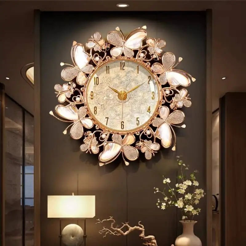 Wall Clock Vertical Vintage Quartz Luxury Fashion Bedroom Decoration Wall Clock Aesthetic Nordic Orologio Da Parete Mechanism