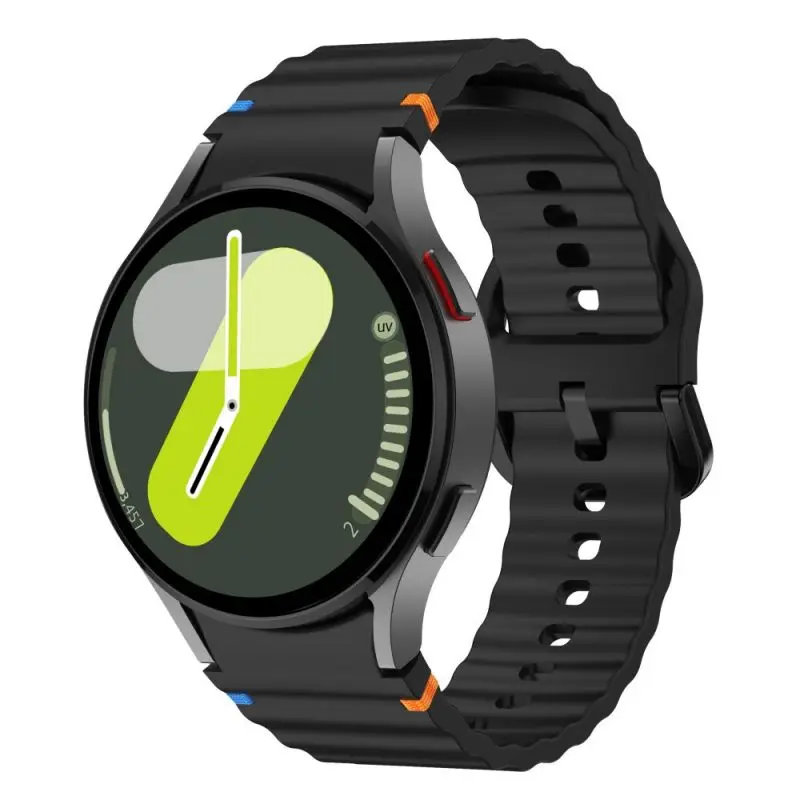 Pulseira de silicone original para Samsung Galaxy Watch, pulseira de pulseira esportiva FE, estojo clássico, 7, 6, 5 pro, 44mm, 40mm, 45mm, 43mm, 47mm