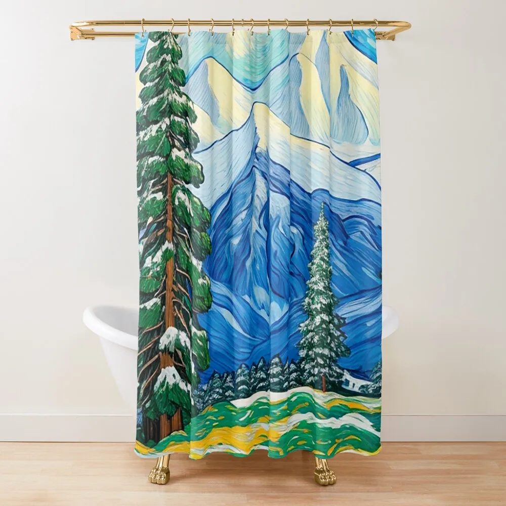 

Terrasen Van Gogh Style, Элин Галатynius, Стекло Трон, Сара Дж Маас Занавеска для душа Занавеска для ванных комнат