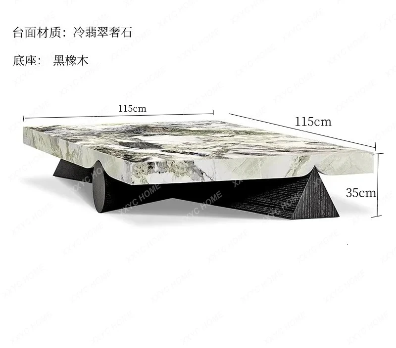 

Минималистичный холодный жадеит, роскошный каменный журнальный столик, высококачественная квадратная комбинированная вилла, большой журнальный столик для гостиной с плоским полом