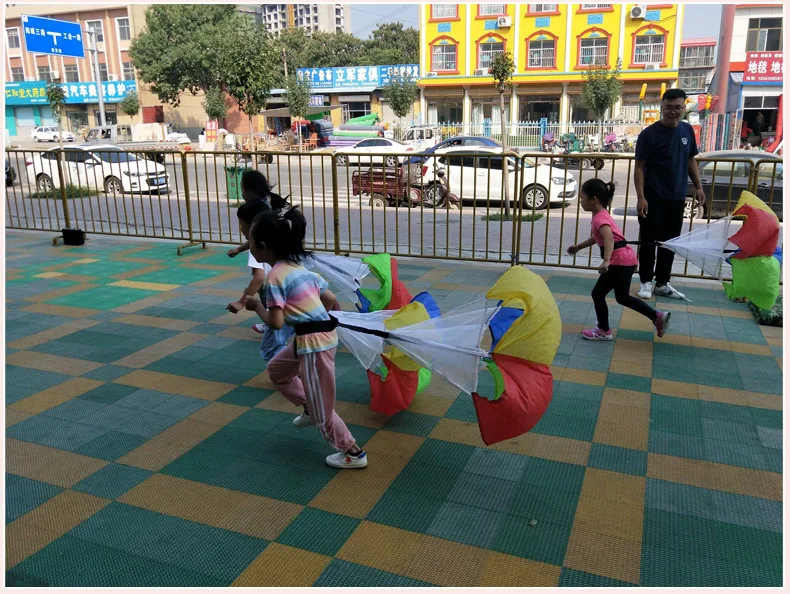 Kinder-Geschwindigkeitstrainings-Fallschirm für Outdoor-Laufen, Widerstandsfähiger Regenschirm, Fußball-Agilitäts-Fitness-Übungsspielzeug für Kinder-Sporttraining – Detail 9