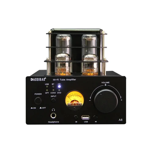 80W + 80W HiFi 튜브 앰프 홈 시어터 용 고출력 발열 오디오 스피커 앰프 이어 앰프가있는 Bluetooth 5.0