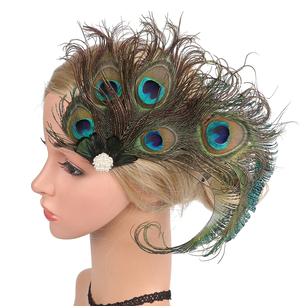 

Hair Clip Elegant Lightweight Fascinator for Women 1920s Vintage Flapper Party Wedding Tea Accessory