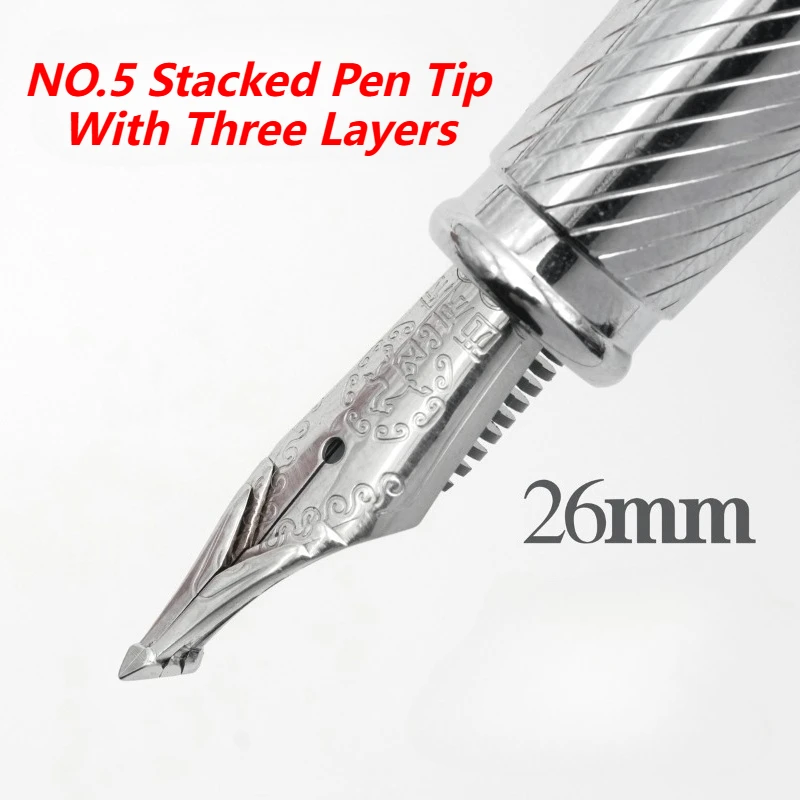 

XILIANFU Three Layer Long Knife Research Pen No.5 Stacked Pen Tip Thick Armor 4.0mm Collection Calligraphy Ink Art Practice Pen