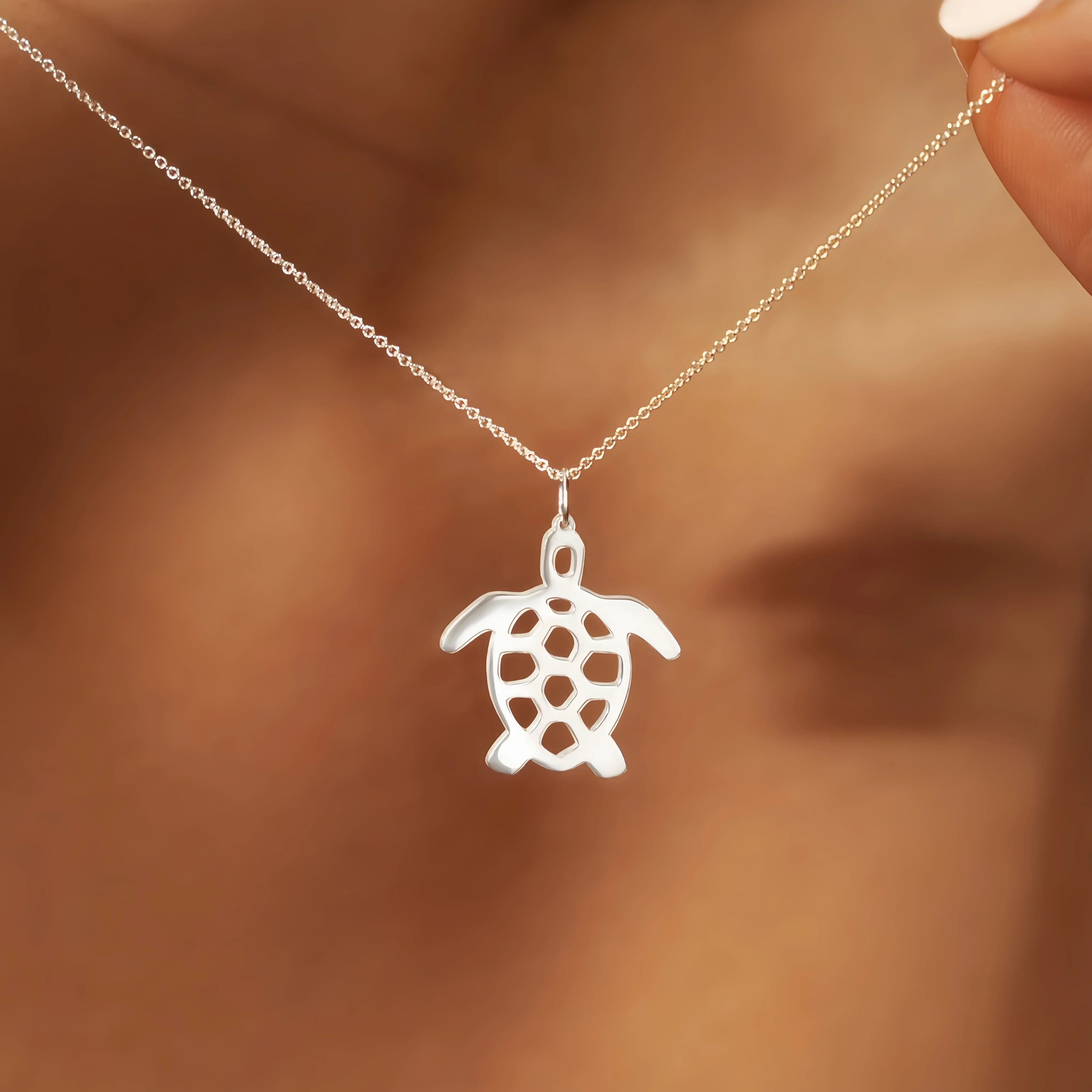 Stainless Steel Turtle Necklace Tortuga Link Chain Supernatural Amulet Gift For Woman Man Fashion Pendant Jewelry