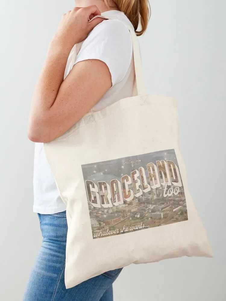 

graceland too postcard Tote Bag university shopper bag hand bag tote bags men reusable shopping