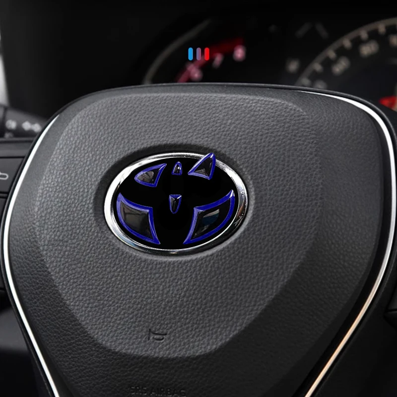 1X Auto Lenkrad Vorne Hinten Emblem Abzeichen Logo Aufkleber Für Toyota Camry Corolla Crown Auris C-HR Schutz Dekoration – Detail 3