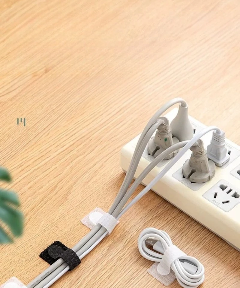 Кабельный органайзер, марвел для хранения кабелей передачи данных, стяжки на молнии на липучке, фиксатор проводов и сетевых кабелей 30 шт.