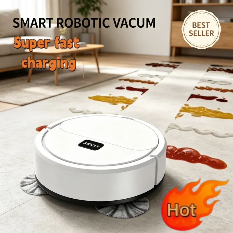 New Smart Sweeping Robot Mini Silent Vacuum Cleaner Powerful Sweep Mop Brush 5-in-1 Multi-function Cleaning Machine For Home Hot