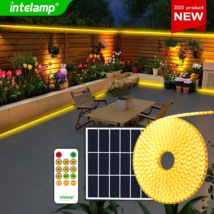 

Solar Neon Light Strip 24V COB Waterproof IP68 Warm Natural White 320LEDs/m Flexible High Density Linear Lighting Outdoor Garden