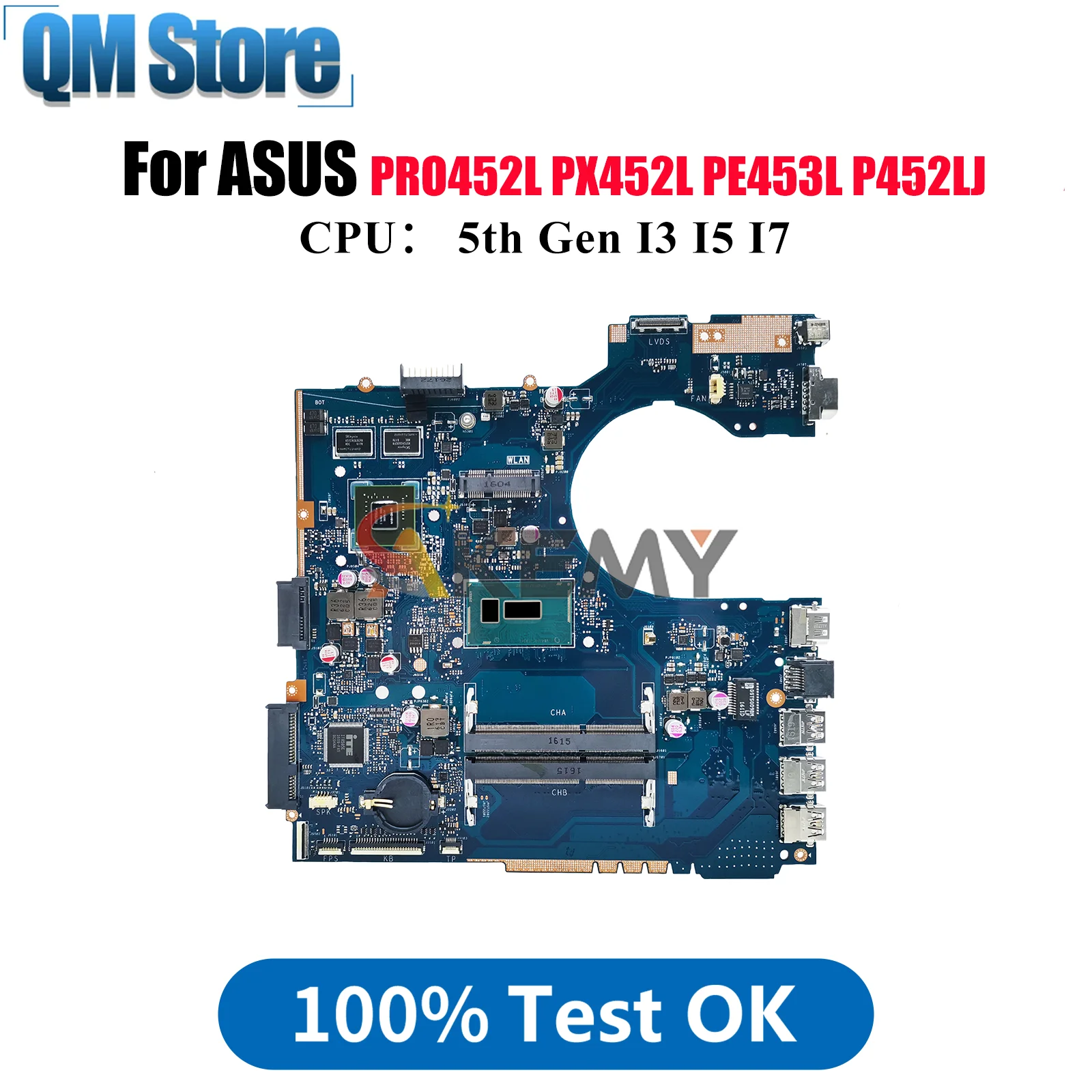 

P452LJ Материнская плата для ноутбука ASUS PRO452L P452LJ PX452L P452L PE453L Материнская плата для ноутбука с процессором I3 I5 I7 100% тест ОК быстрая доставка