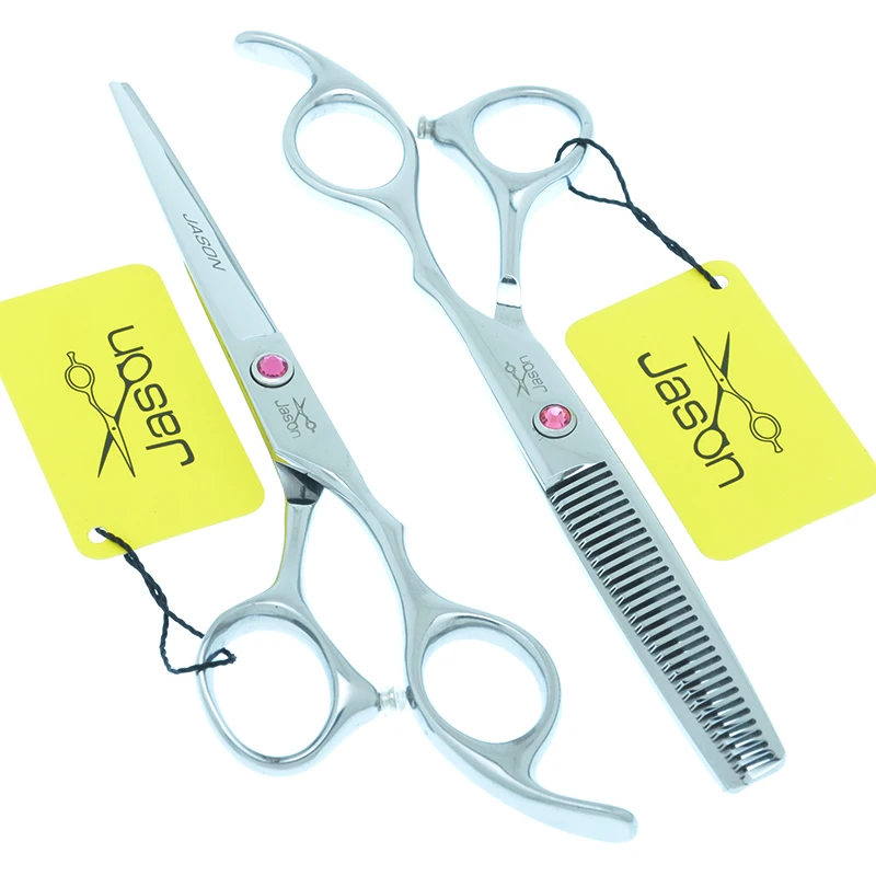 

Jason 5.5/6 inch Professional Hair Salon Scissors Set Barber Shop Hair Beauty Shears Japan 440C Hairdressing Styling Tool A0035D