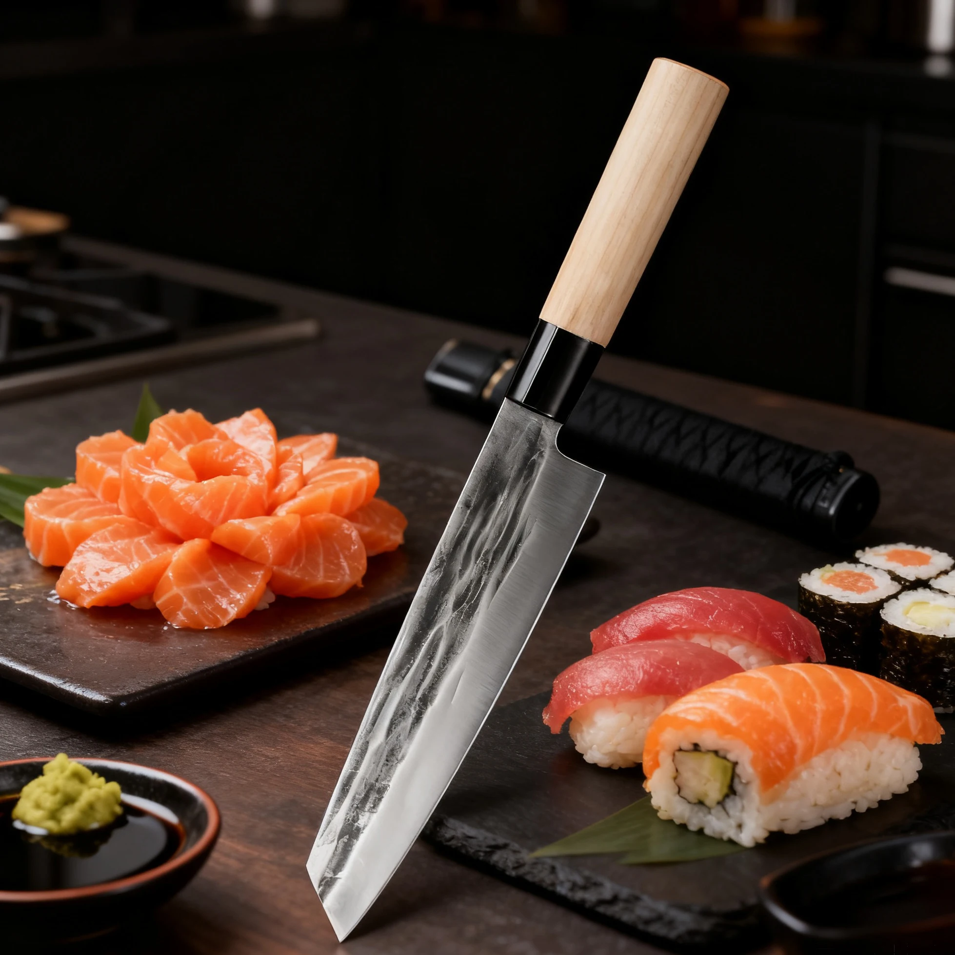 High Quality Kiritsuke Knife Cleaver Knife Sashimi Knife Kitchen Knife Meat Fish Knife Slicing knife Cooking Knife Kitchen Stuff