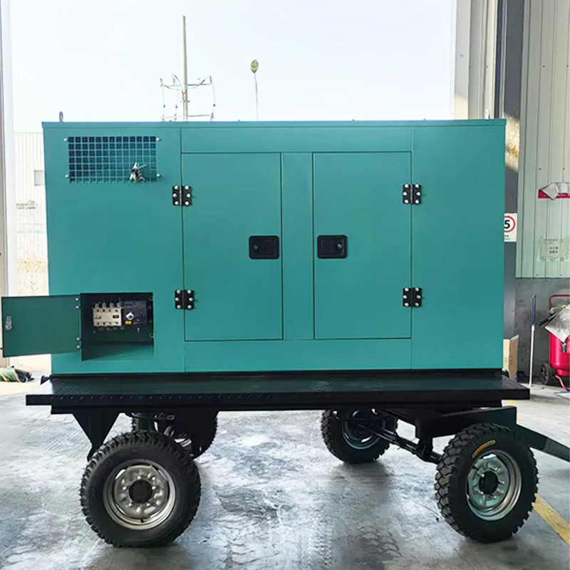 CNMC Trailer Type Silent Diesel Generator 110V 220V 380V Noiseless Customizable Emergency Power Supply Factory Commercial Use