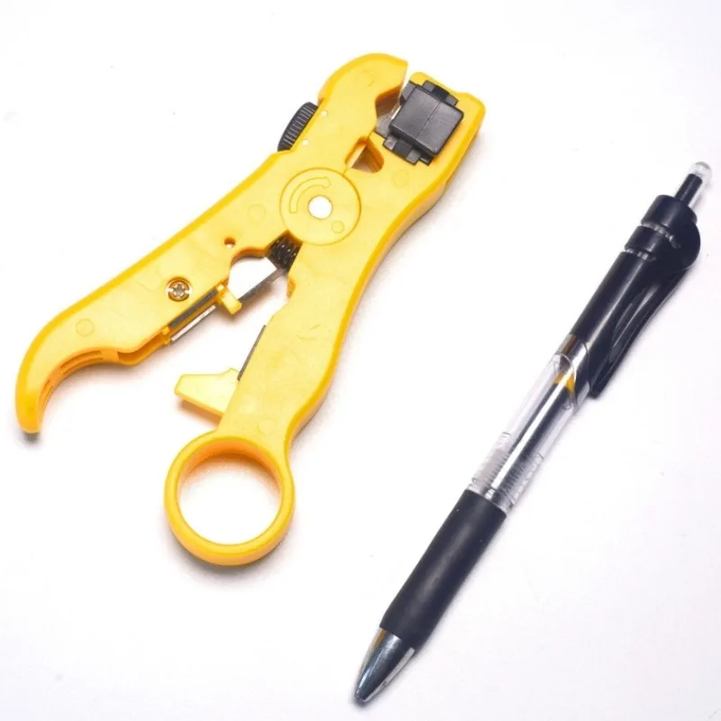 Multi-function Wire Stripper Steel Durable Coaxial Cable Protable Cutter Pliers for Round Cable and Flat Cable Stripping Tools