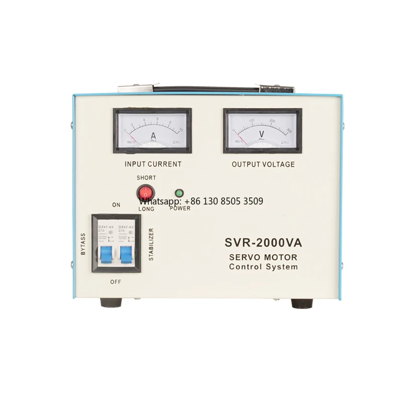 SVR 2000W Automatic Voltage Regulator Single Phase 100% Copper AVR 220V Output Service Teaching Experiment Voltage Protector