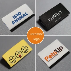 Custom High Quality Clothing Woven Label Private Logo/Brand Name Neck Label Main Label with High Density Garment Accessories