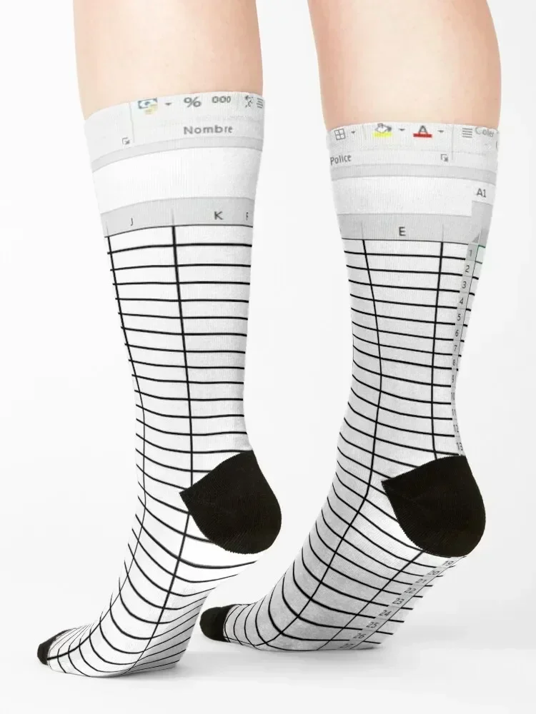 Excel-Chaussettes de feuille de calcul pour hommes et femmes, Rugby, Cadeau de luxe, Nouveautés