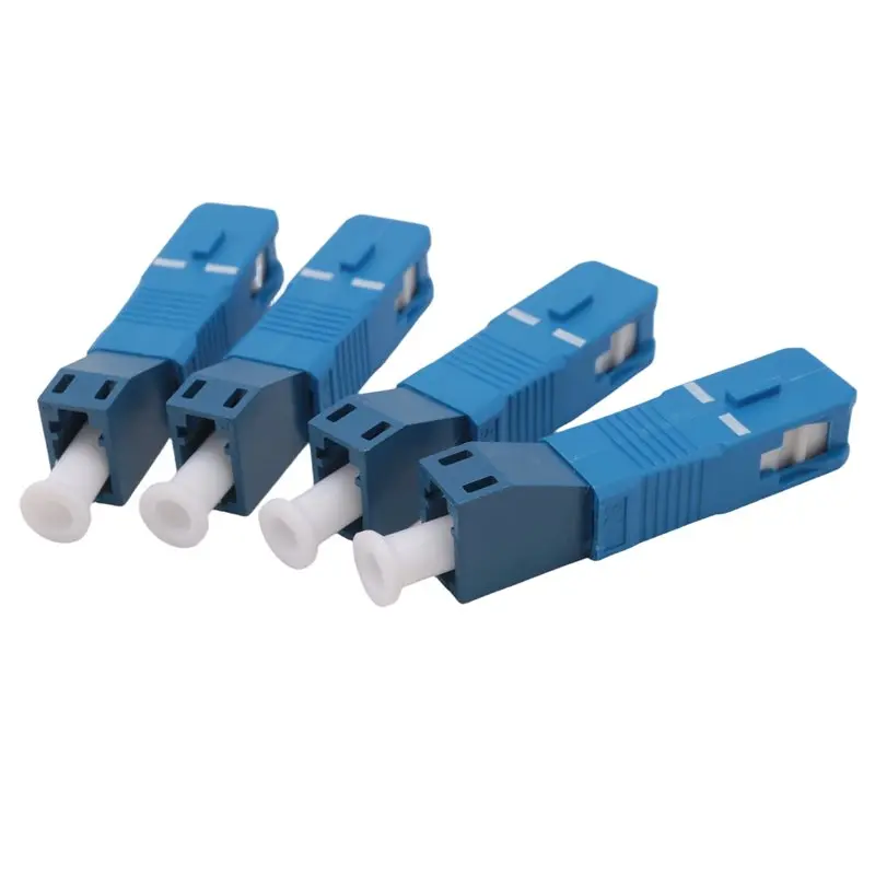 B04B-4 Pack Single Mode 9/125Um SC/UPC Male To LC/UPC Female Hybrid Optical Fiber Adapter Connector For Optical Power Meter