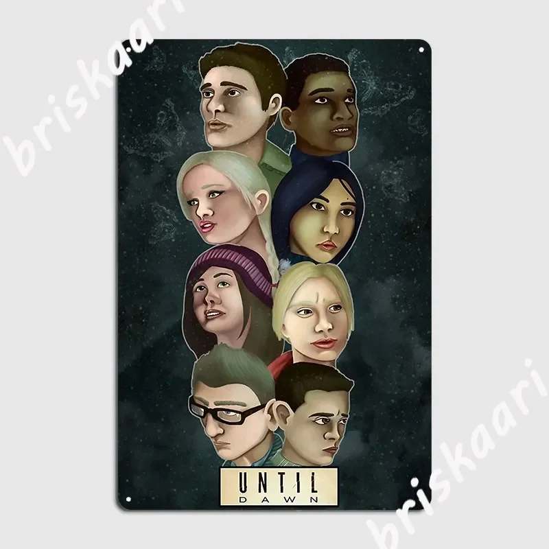 Until Dawn Famous Horror Movie Actors Watch Suspense And Attractive Metal Sign Design Wall Decor Club Tin Sign Poster