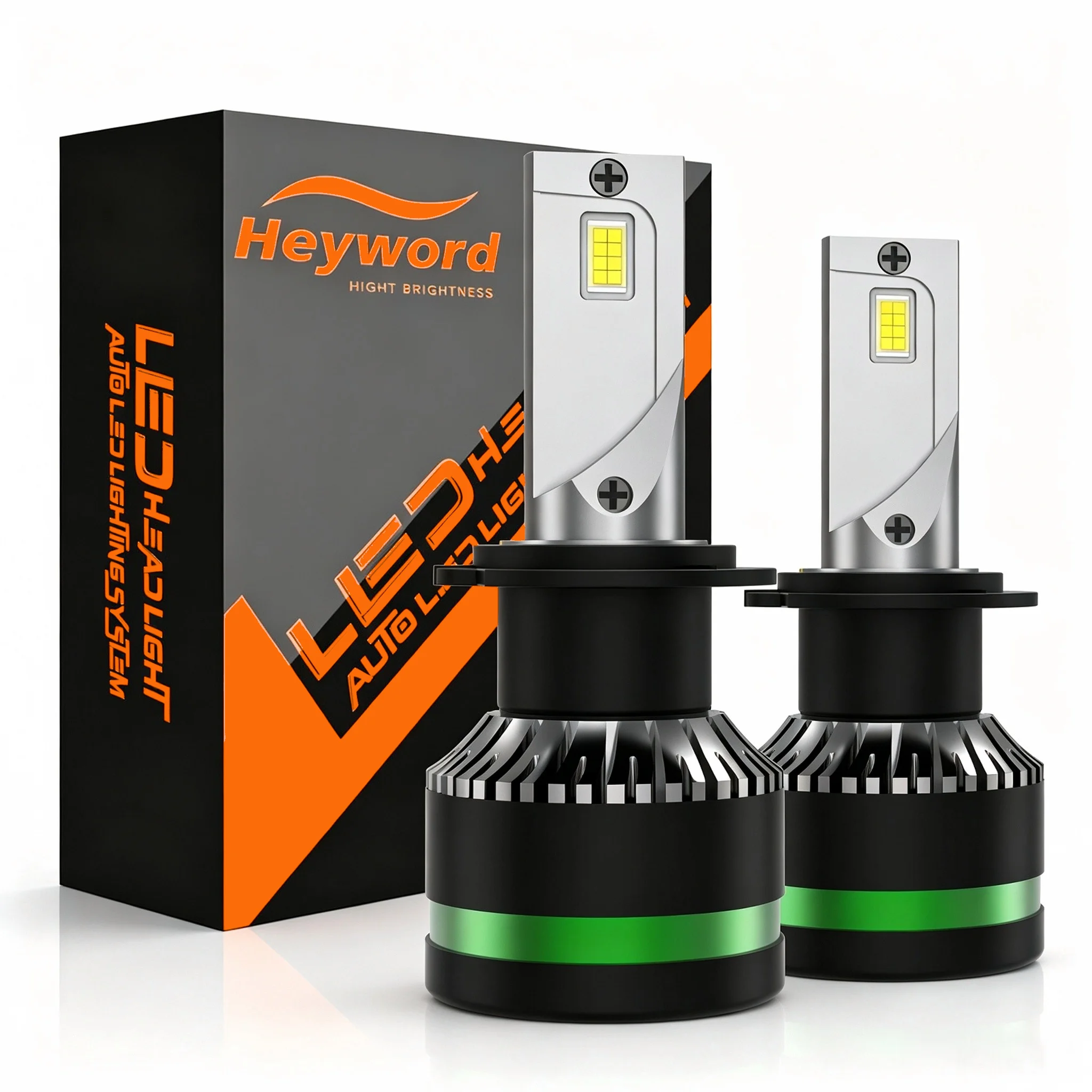 Heyword H4 H7 Car LED Headlight H1 H8 H11 HB3 HB4 9005 9006 LED Light 6000 390W 129000LM Auto LED Lamp Turbo Fog Light Bulbs 12V