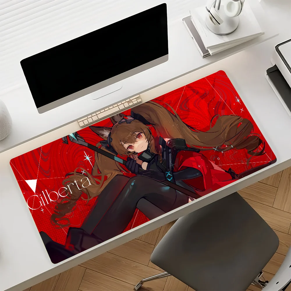 Game Arknights Endfield Gilberta Mouse Pad Large Non-Slip Waterproof Mat Stitched Edge Keyboard Pad for Gaming Daily Office