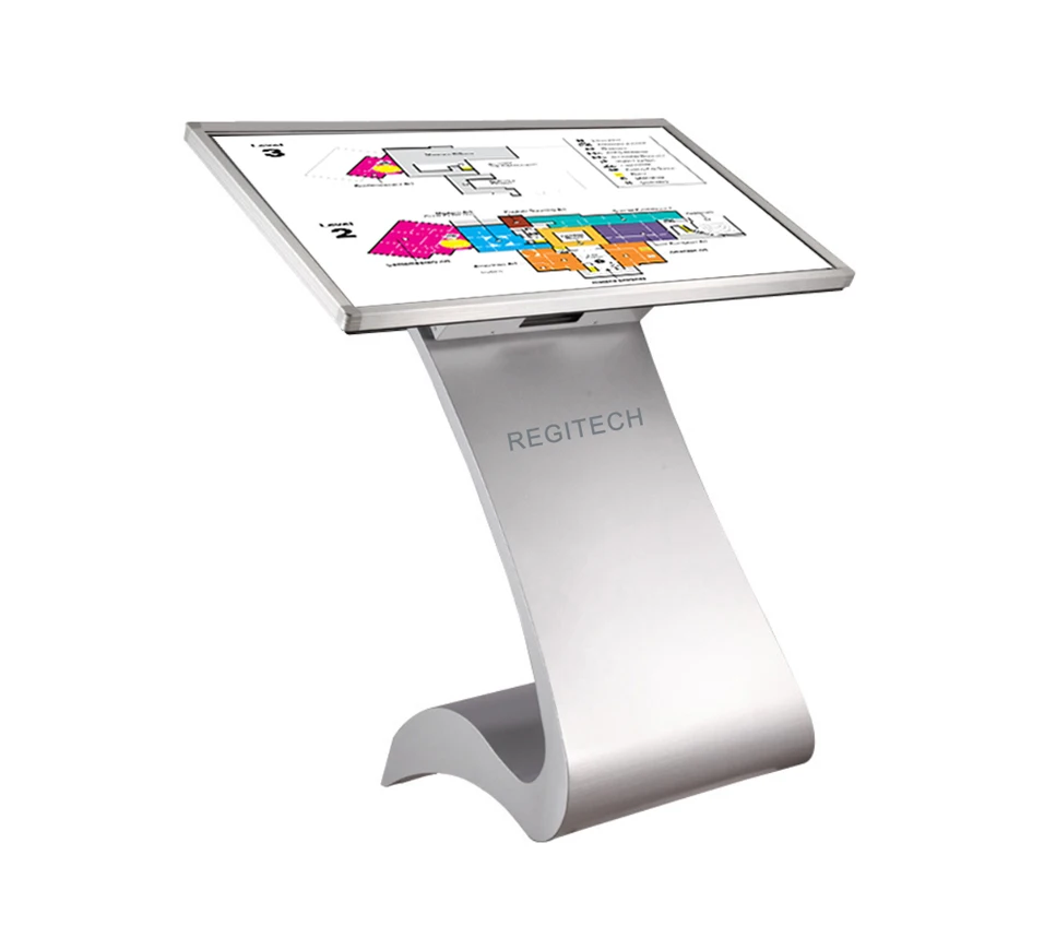 32 Inch Floor Stand Touch Totem Interactive IR Touch Screen Kiosk Display Android OS for Retail Store Elevator Use 10 Points