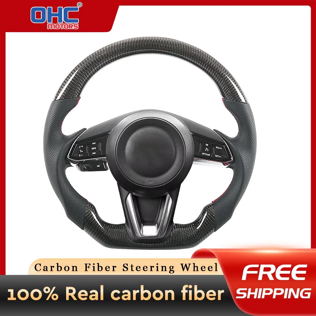 

Customized Steering Wheel Real Carbon Fiber Steering Wheel compatible for Mazda RX5