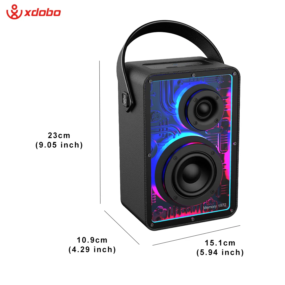 XDOBO BMTL Memory 1972 Wireless Bluetooth 5.3 Speaker 80W High Power Outdoor Portable Sound Atmosphere Light with RGB Light